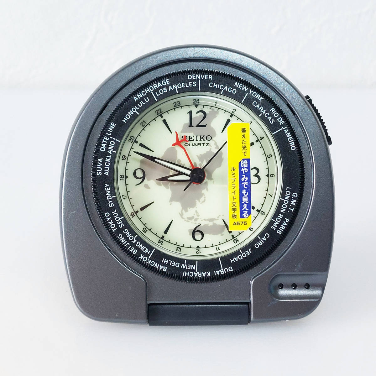 SEIKO セイコークロック QQ519Nアナログ置き時計ワールドタイム SEIKO セイコークロック QQ519Nアナログ置き時計ワールドタイム
