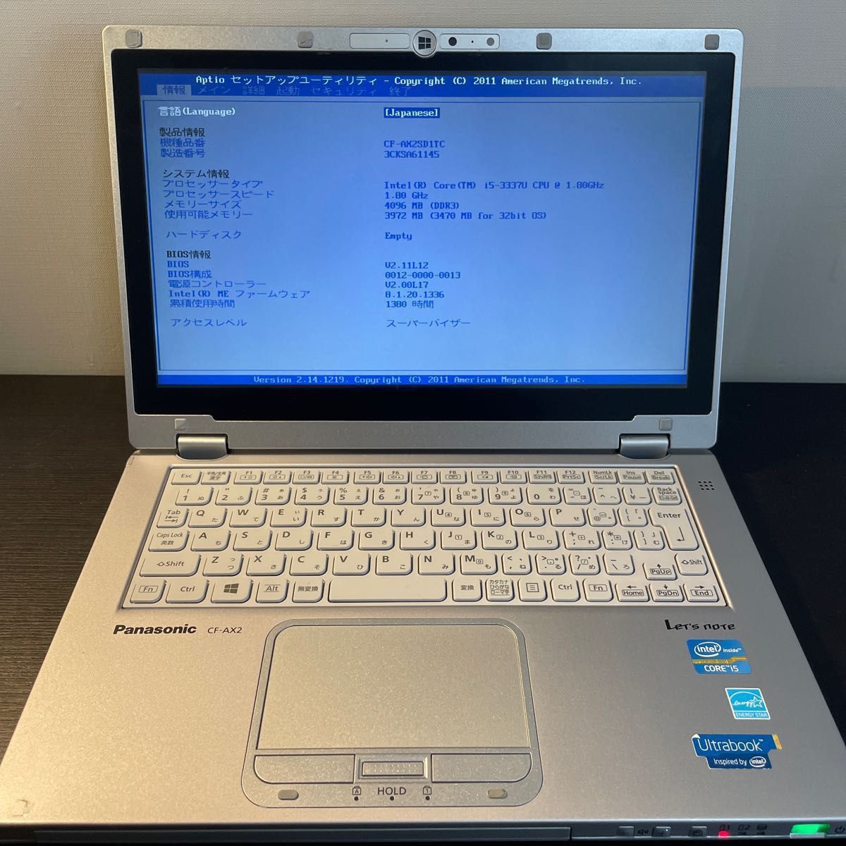 Let''s note CF-AX2 Core i5 3337U ssd480GB acアダプタ付き|PayPayフリマ