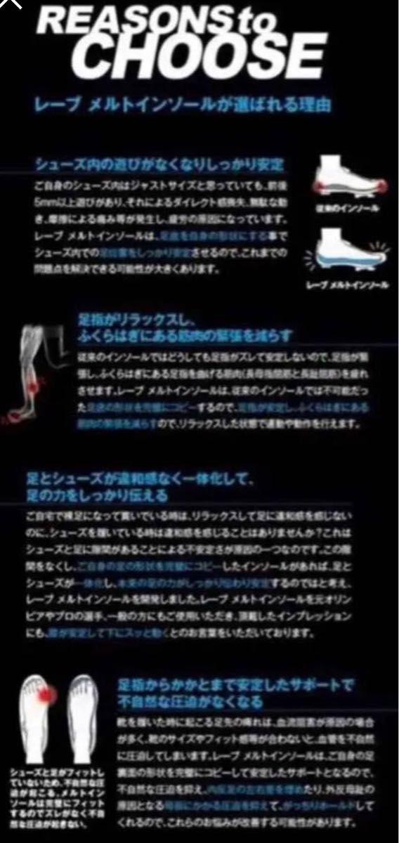 Reve レーブ レーヴ 5本指インソール メルトインソール フレキシブル