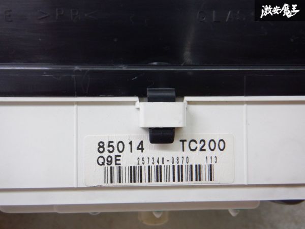 保証付 スバル純正 TV2 サンバー EN07 MT用 スピードメーター 257340-0870 082412km外し 棚2P12_画像8