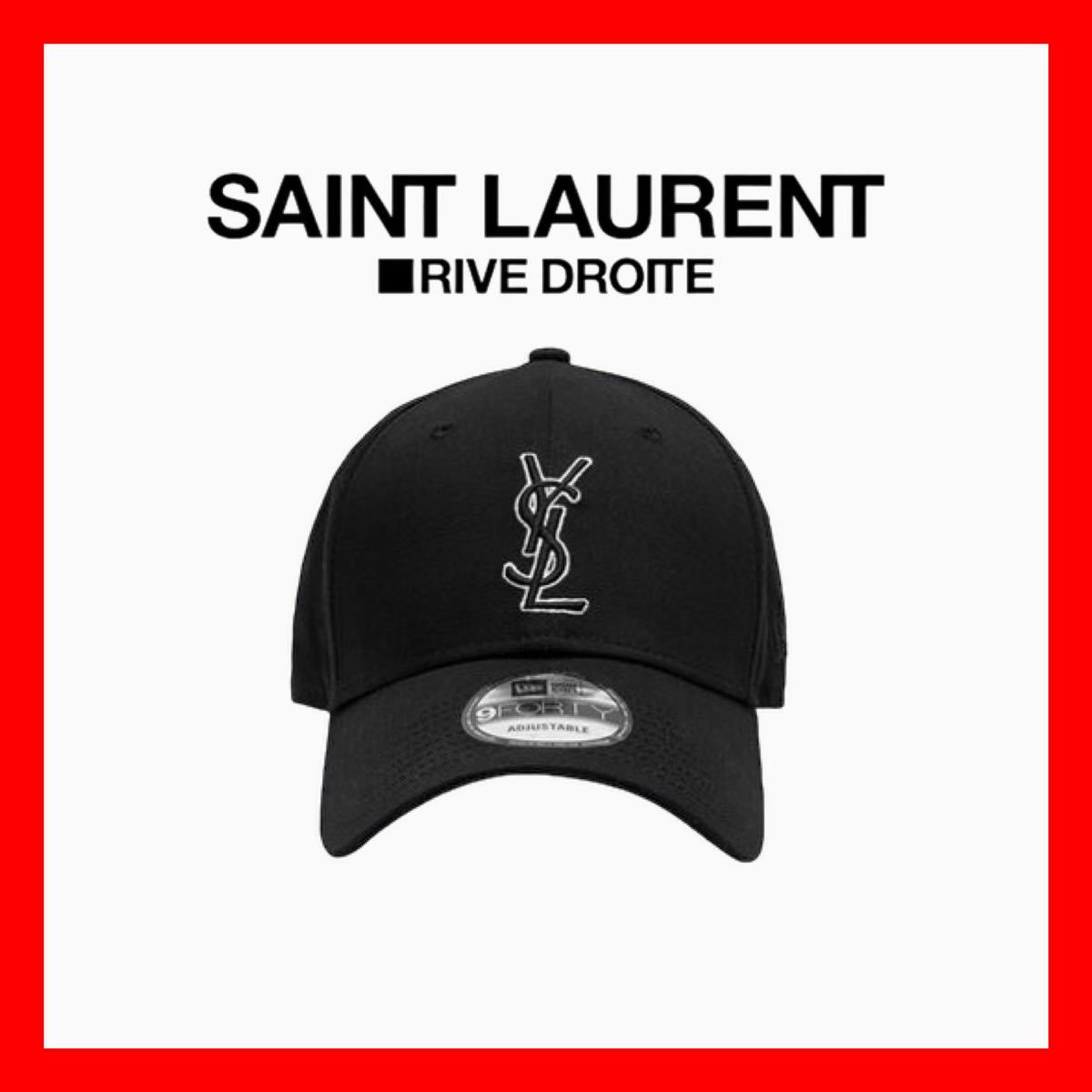 パリ限定【SAINT LAURENT】NEW ERA × YSL モノグラム CAP ブラック