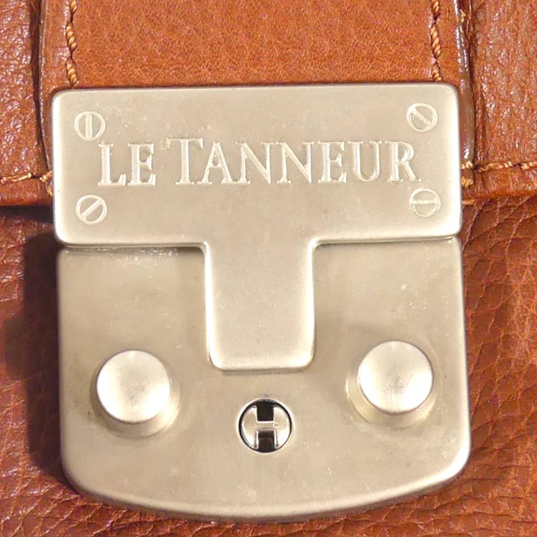 即決★LE TANNEUR★オールレザービジネスバッグ ルタヌア メンズ 茶 本革 ブリーフケース 本皮 通勤 カバン 出張 鍵付き_画像9