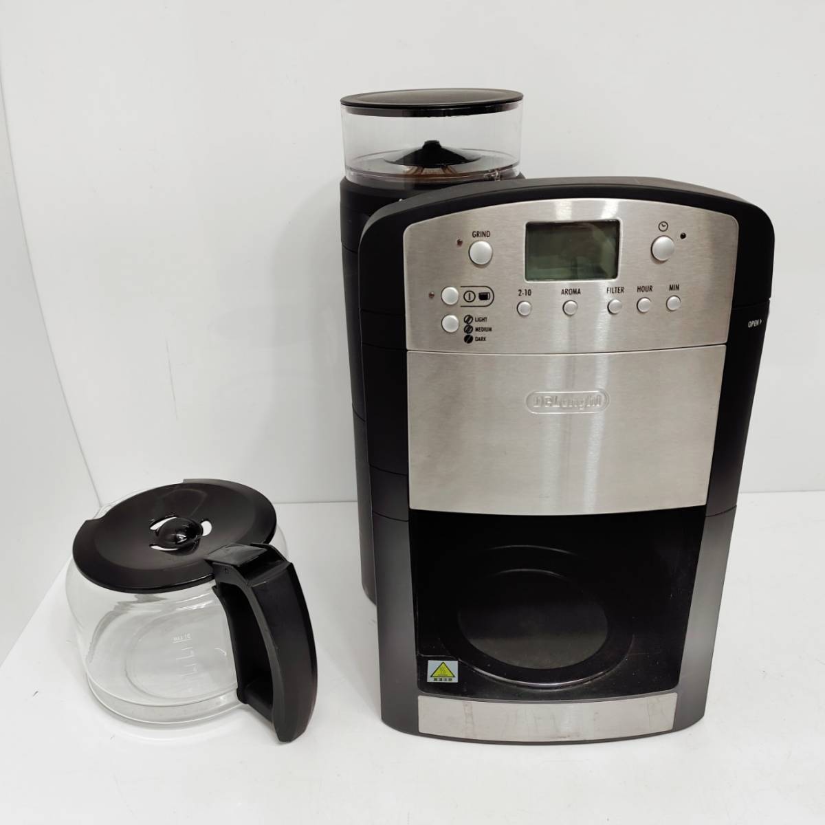 ●動作品 デロンギ CMG310E-S 全自動ドリップコーヒーメーカー DeLonghi 豆挽き 抽出 コーン式コーヒーグラインダー アロマ機能 L790