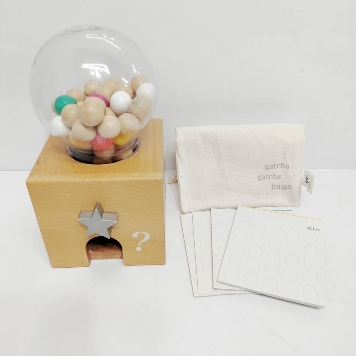 ○キコガチャガチャビンゴガシャポンkiko ゲーム木のおもちゃ木製玩具