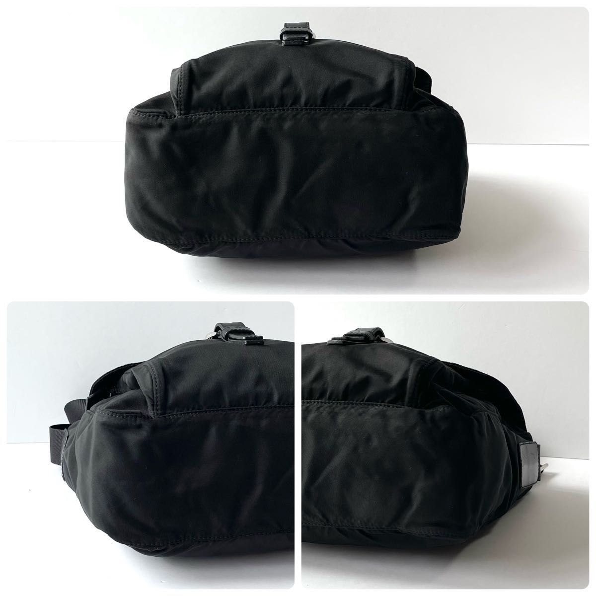 美品】PRADA プラダ ショルダーバッグ フラップ式 ナイロン 美品】PRADA プラダ ショルダーバッグ フラップ式 ナイロン