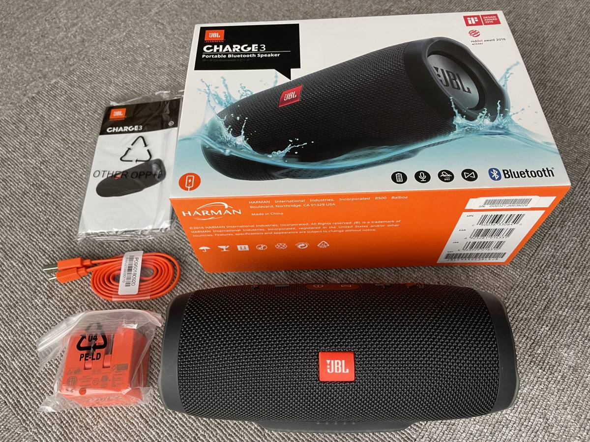 JBL CHARGE3 ポータブルBluetoothスピーカー 黒 ブラック | JChere雅虎