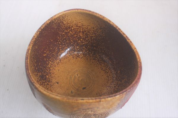 趣味の花器　陶器の花生け　花器　壺　フラワーベース　茶色　サイズ：外径16×H19㎝　/19N6.1-39_画像6