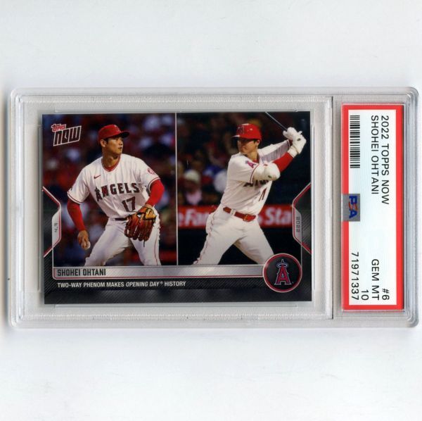 PSA10 GEM MT 大谷翔平 2022 Topps Now #6 SHOHEI OHTANI PSA鑑定カード 二刀流