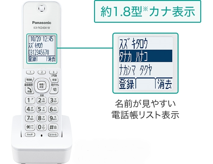  new goods extension for cordless handset 2 set Panasonic cordless handset KX-FKD404-W simple extension VE-GE10*VE-GE18*VE-E10*KX-PD225*KX-PD350 etc. . correspondence great number!