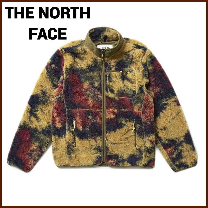 THE NORTH FACE ノースフェイス メンズ 男性用 カーキ ボアフリース素材 ボアジャケット リラックスフィット ロゴ 新品未使用 Ｓサイズ 