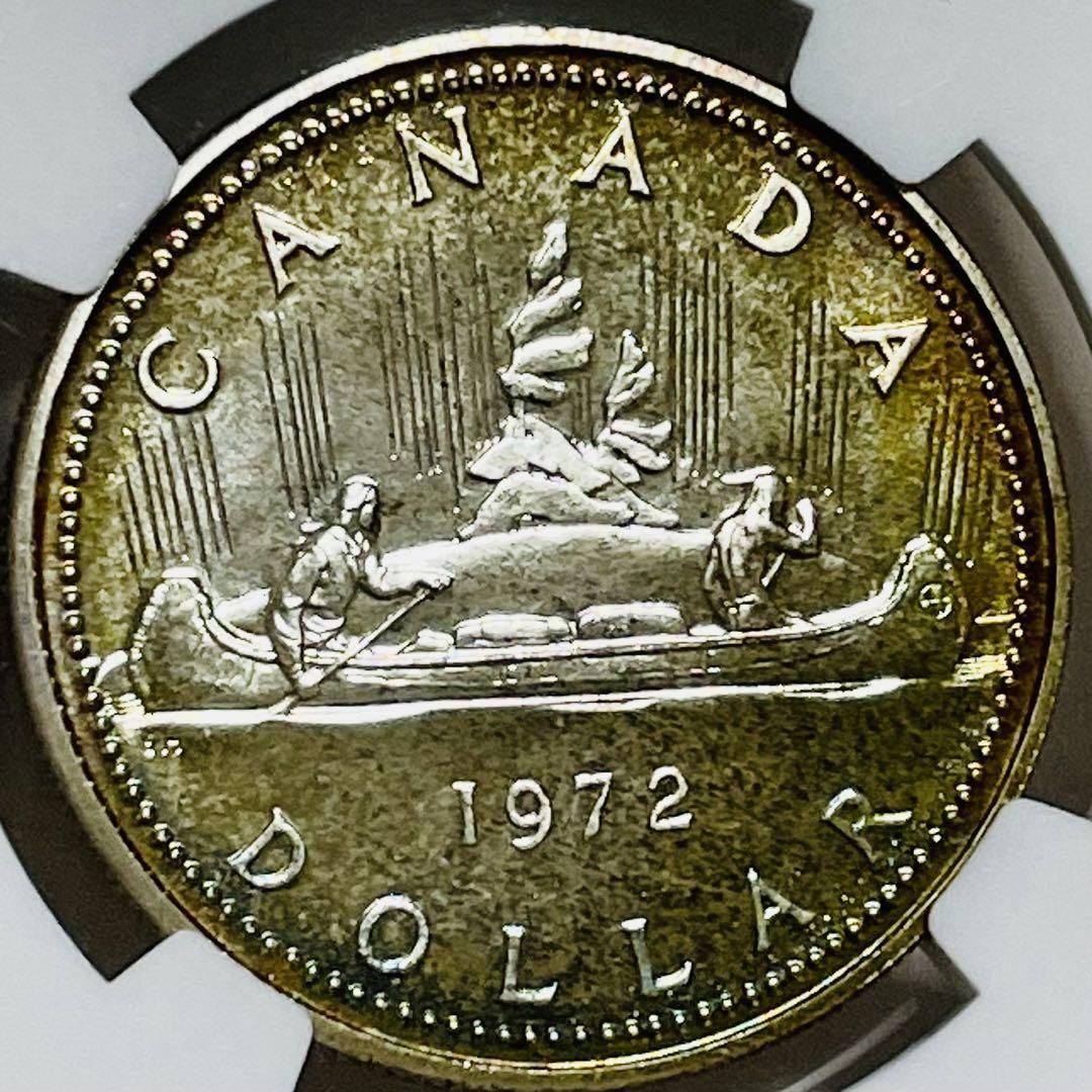 カナダ カヌーダラー プルーフ銀貨】1972 NGC PL67 1ドル ヤング
