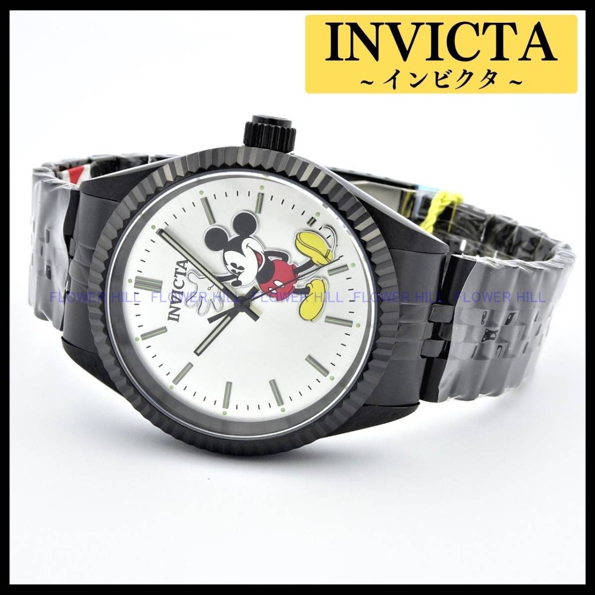 【新品・送料無料】インビクタ INVICTA 腕時計 43872 クォーツ ディズニー ミッキーマウス リミテッドエディション ブラック メタルバンド