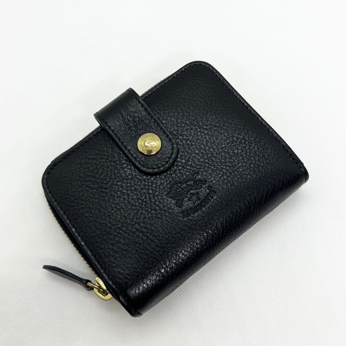 【新品未使用】イルビゾンテ コンパクト二つ折り財布 ネロ（ブラック）
