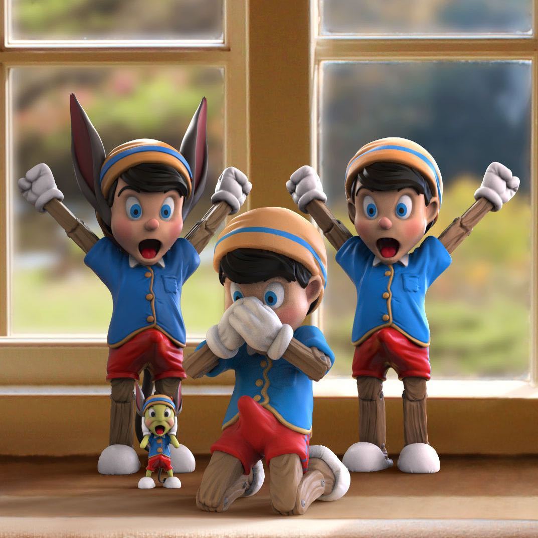 [A WOOD AWAKENING] Pinocchio inner * -stroke u rug ru figure collection pop culture art toy MIGHTY JAXX regular goods 