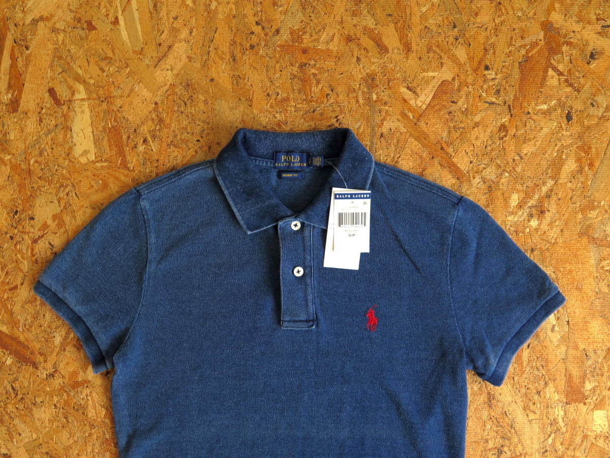 新品☆本物 ラルフローレン インディゴ ポロシャツ Sサイズ POLO RALPH