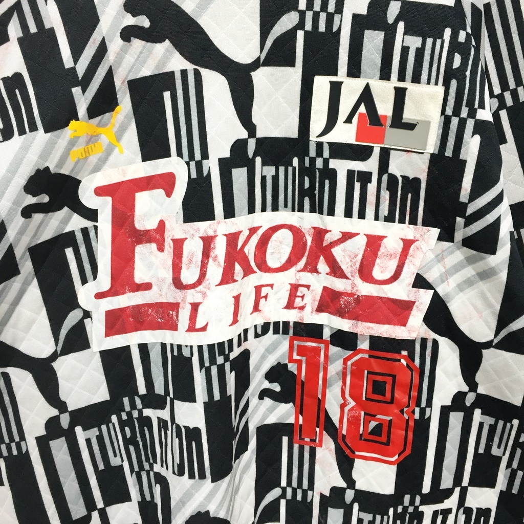 ◆激レア！ 入手困難◆PUMA/プーマ キーパー Jリーグ サッカー　ユニフォーム フコク生命 18 ホワイト レッド 2XO メンズ D8 ｃ5368_画像9