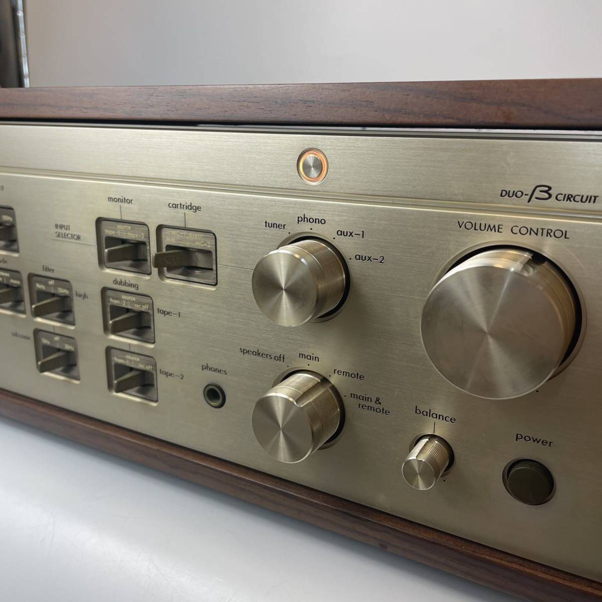 【LL880】☆保存状態良好☆LUXMAN L-58A プリメインアンプ ラックスマン 音響 オーディオ機器　通電確認済み　希少外箱付き_画像2