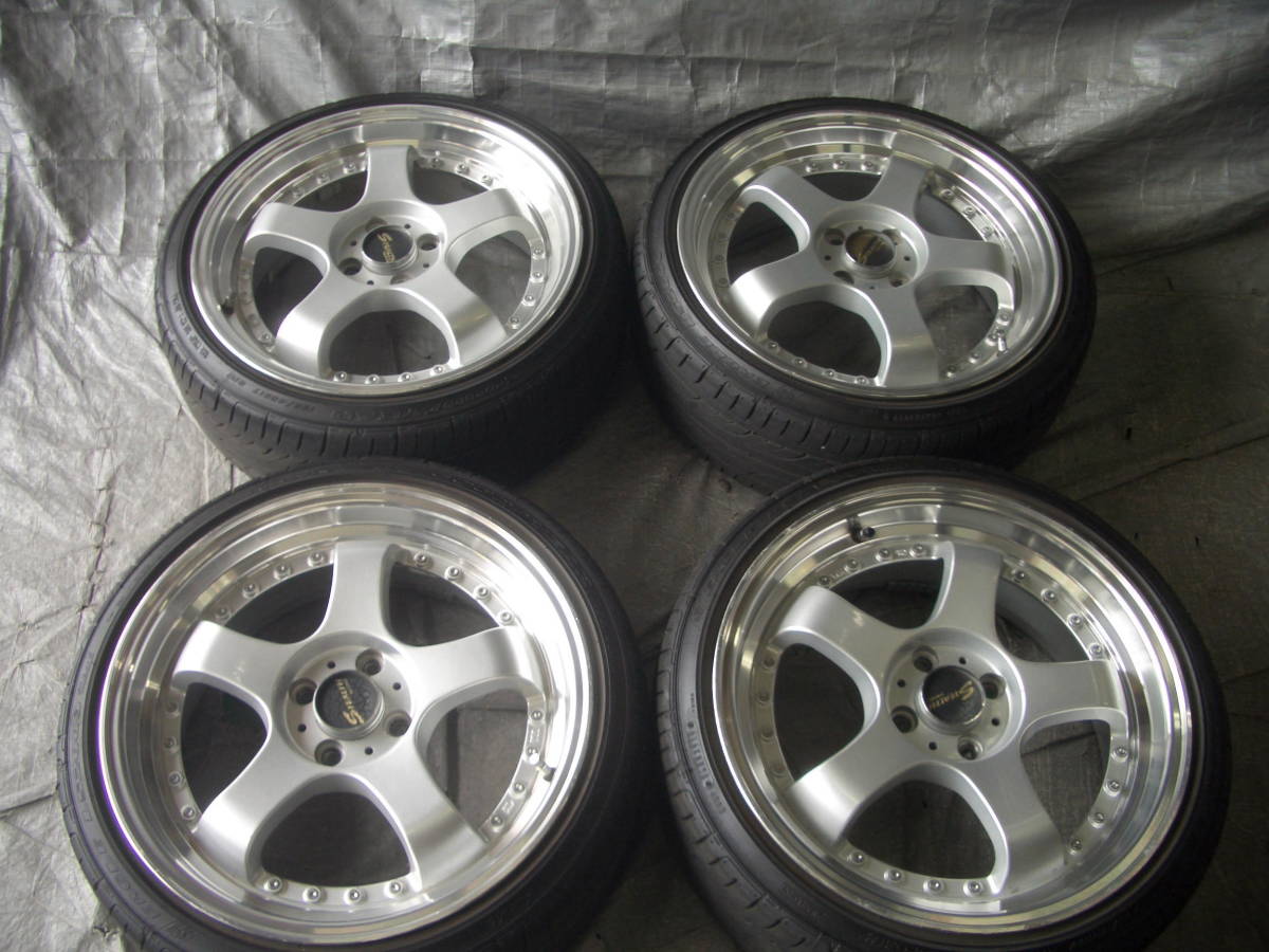 □□2306-189 STEALTH RACING 17インチ 7J +42 PCD100 4H GOODYEAR 195