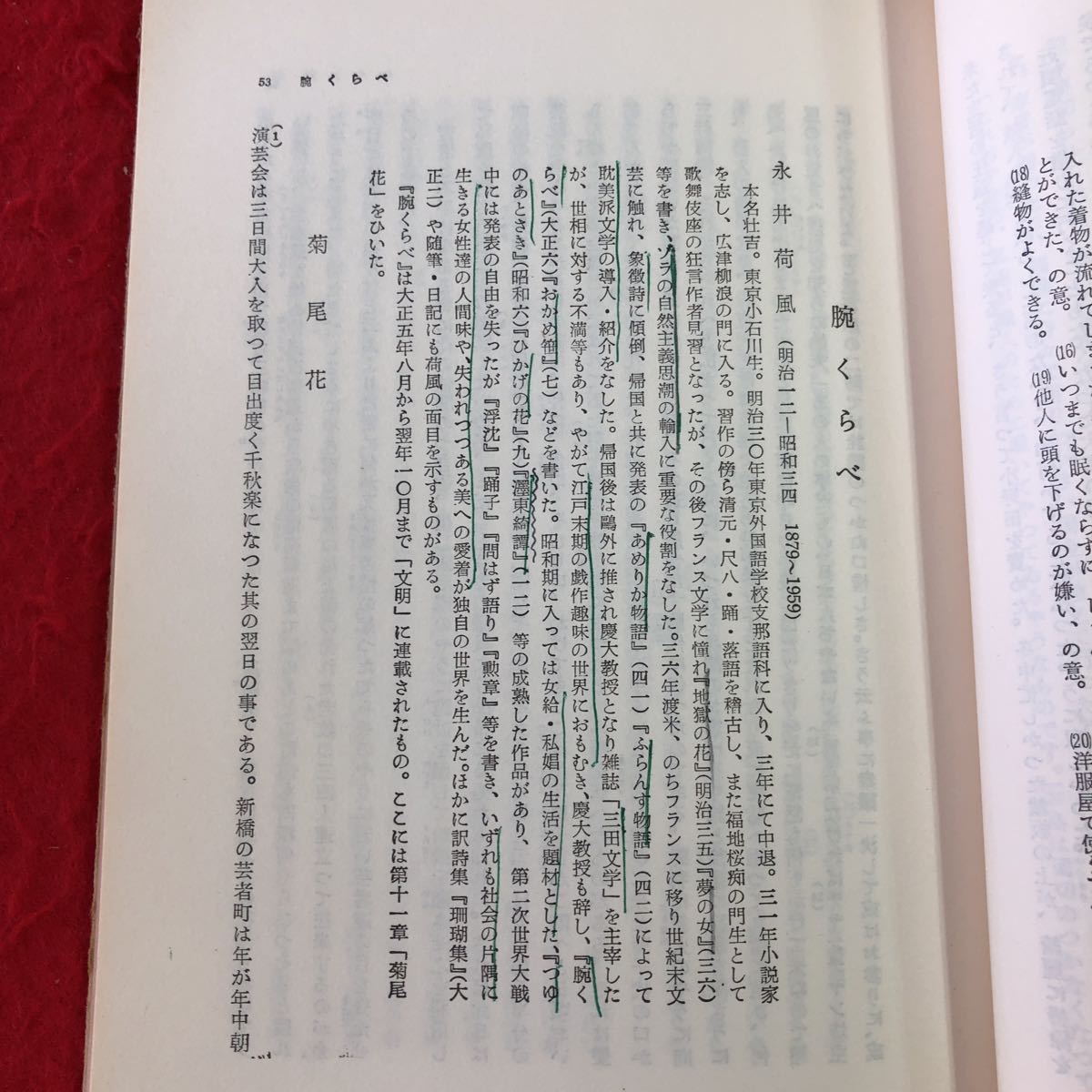 S6f-249 大正文学選 昭和40年4月10日 発行 東出版 文学 大正時代 作品集 森鴎外 夏目漱石 島崎藤村 徳田秋声 永井荷風 谷崎潤一郎 阿部一族_殆どのページに書き込みあり