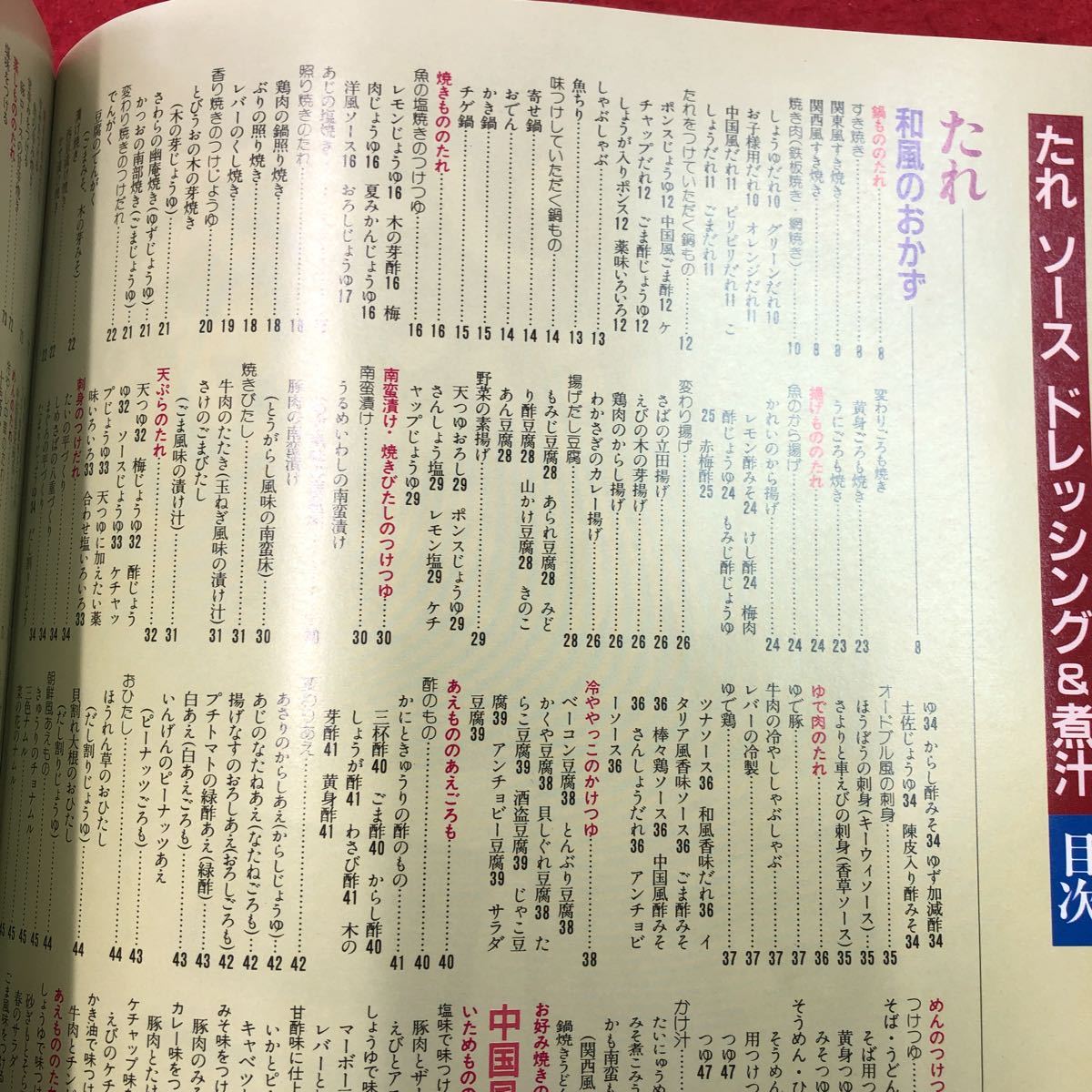 S6g-215 たれ ソース ドレッシング&煮汁 425選 発行日不明 ホームライフ社 料理 レシピ 調味料 味付け 和風 洋風 天ぷら 刺身 シチュー_画像3