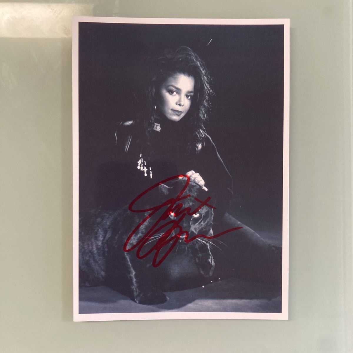  Janet * Jackson с автографом 2L размер фотография...Janet Jackson...18