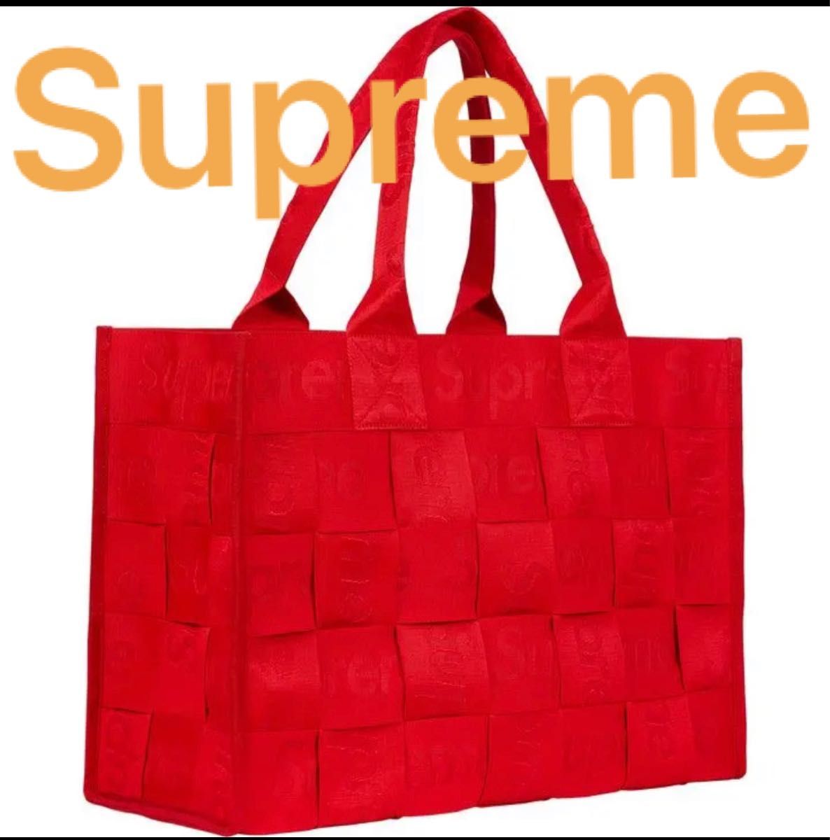 Supreme Woven Large Tote Bag RED