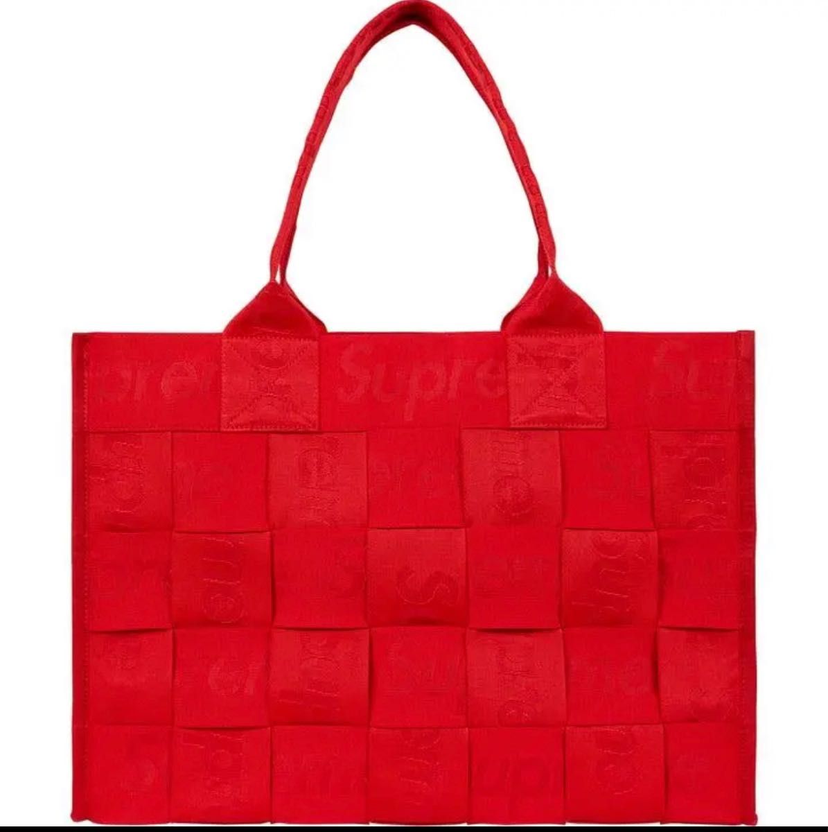 Supreme Woven Large Tote Bag RED