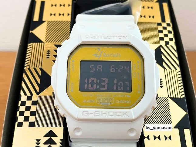 ☆ 即決 ☆ DW-5600VT 24karats WHITE × GOLD G-SHOCK Gショック CASIO カシオ EXILE TRIBE RAMPAGE JSB ゴールド コラボレーション_画像2