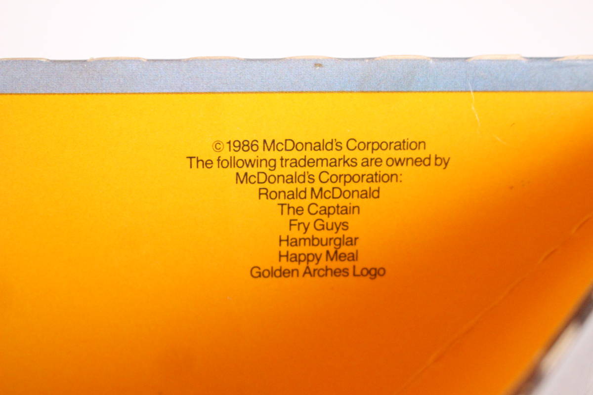 送料無料 クリックポスト ▼ マクドナルド 紙製 ハッピーミールボックス McDONALD 1986年 METROZOO メトロズー_画像3