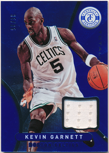 Kevin Garnett NBA 2012-13 Panini Totally Certified Blue Jersey 35