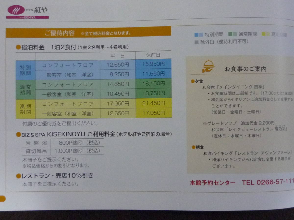 即日発送 在庫9枚有☆キッツ株主優待券 ホテル紅や ご宿泊優待券 ～23/11/30 複数枚有 施設利用券 ポイント消化 PayPay クレカ払 最新 即決_画像5