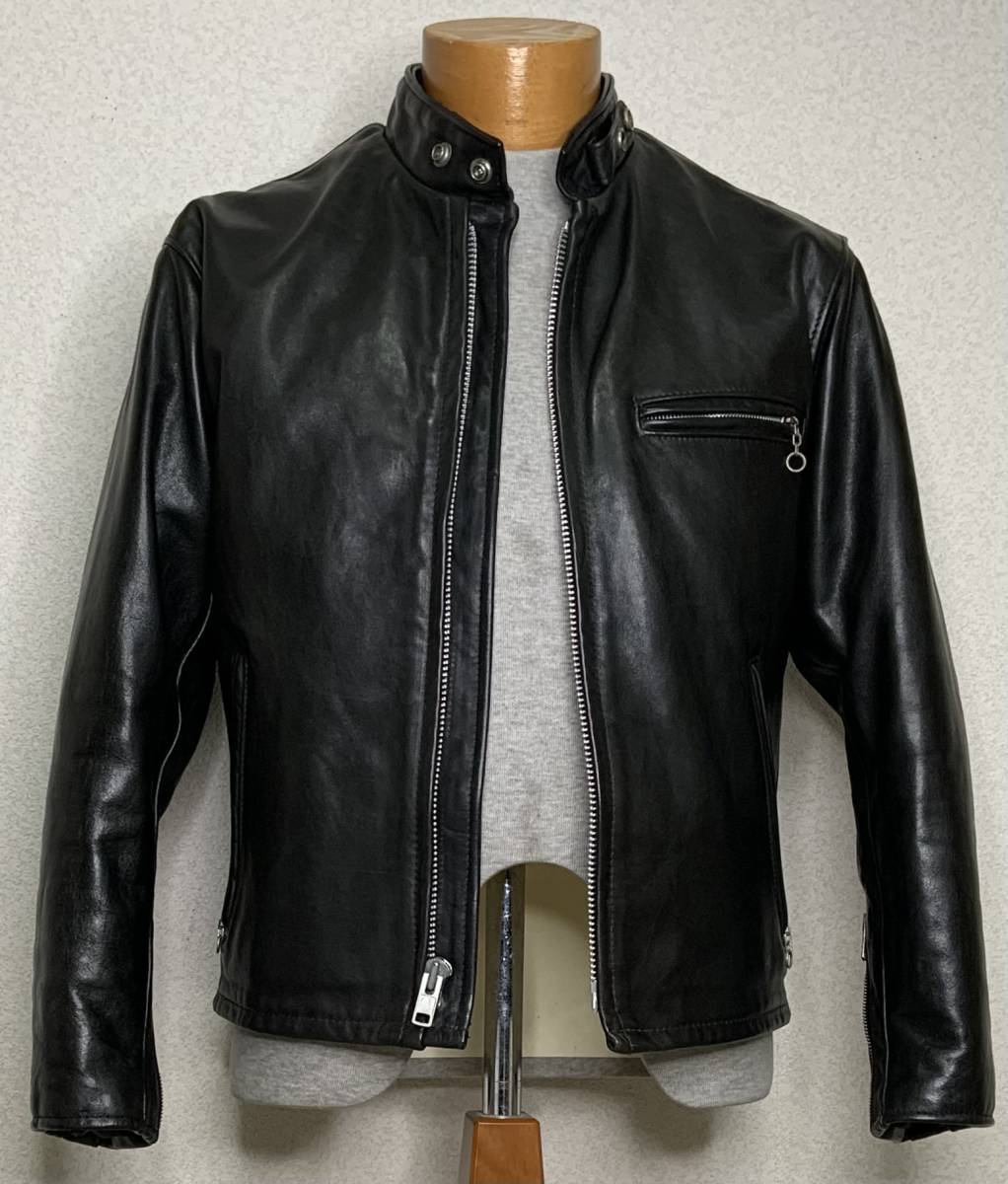 ③schott【38】141米国製 シングルライダース◇ショット バイク 牛革
