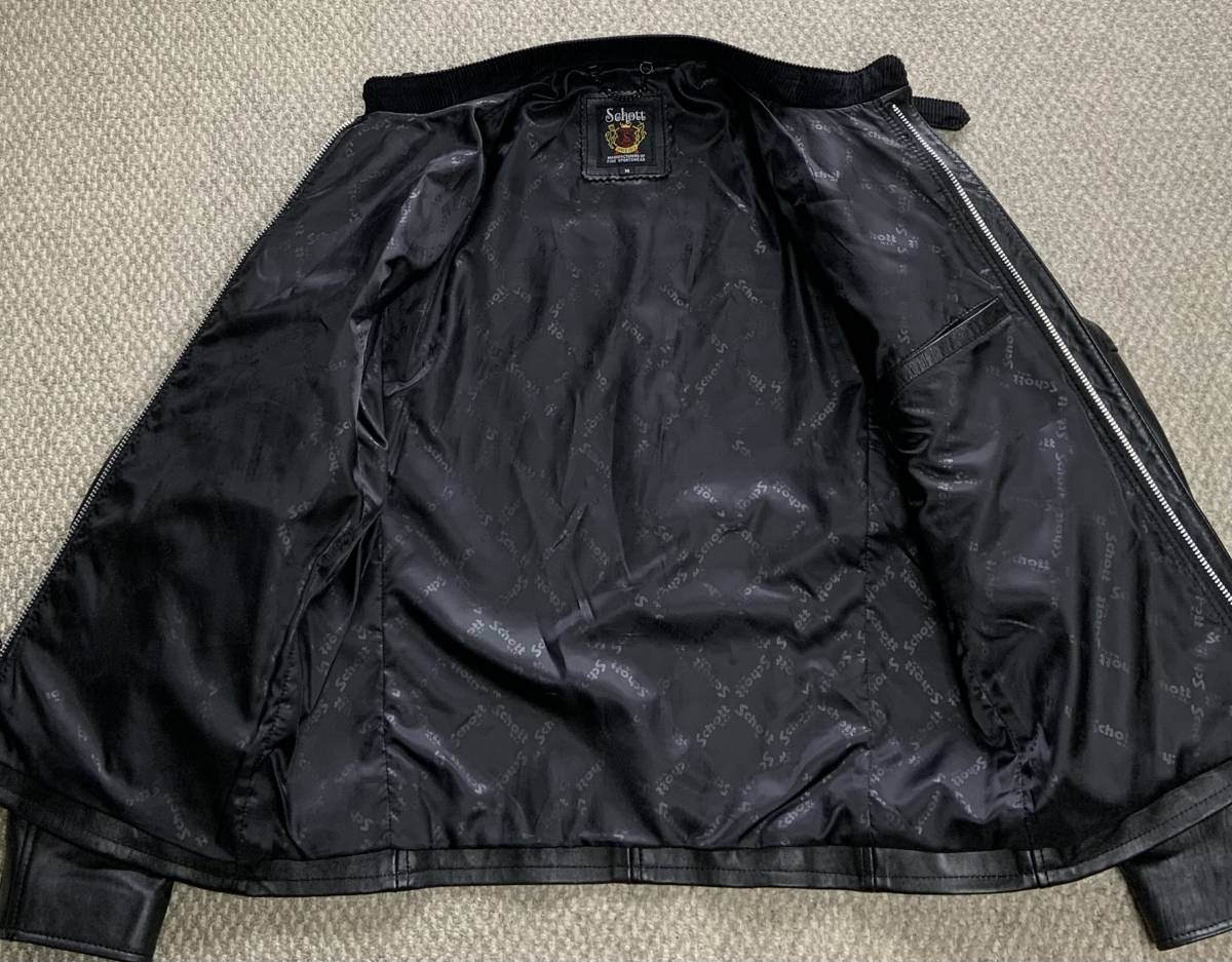 美品【M】schott クラシックレーサー☆シングルライダース◇ショット