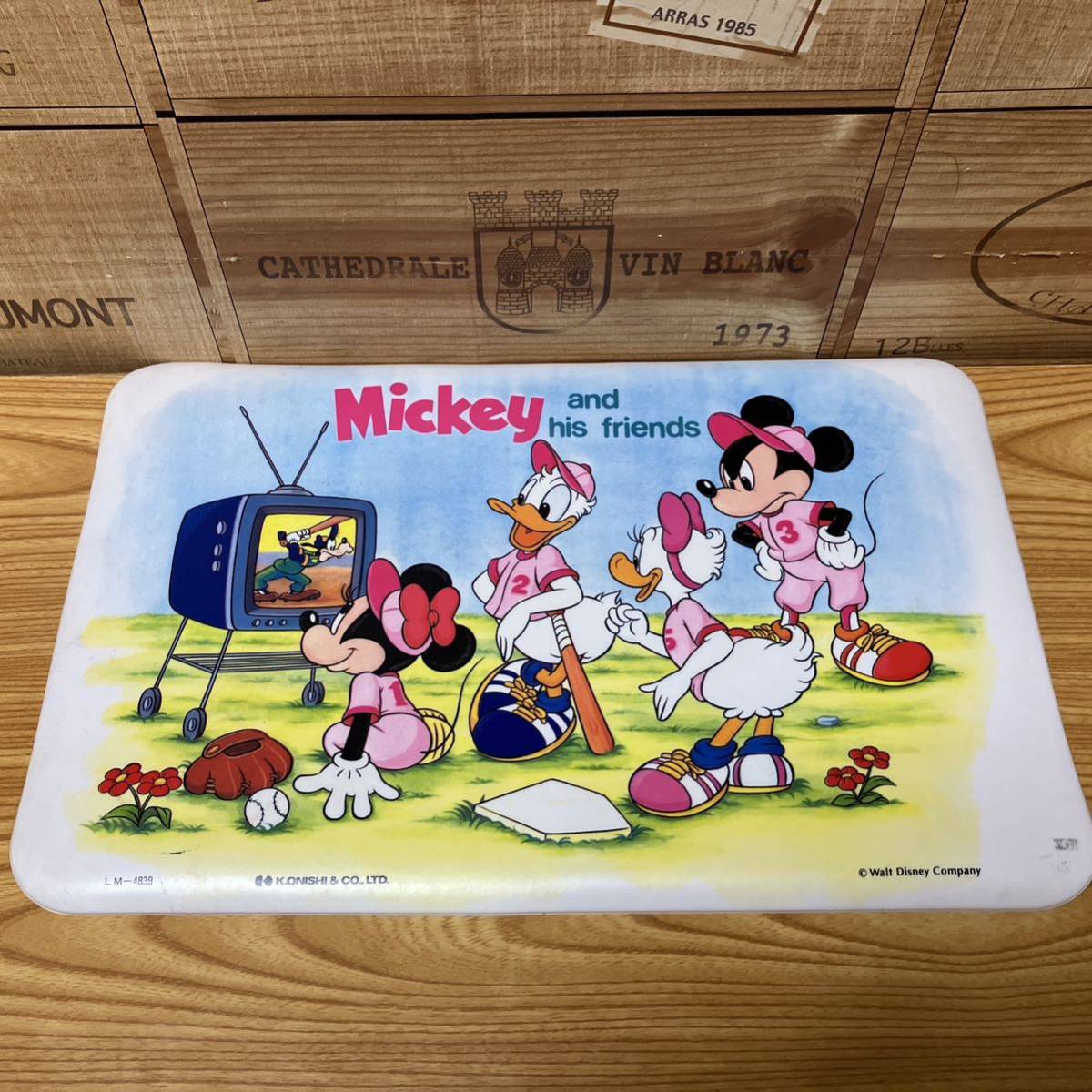 昭和レトロ Disney ディズニー ランチョンマット ヴィンテージ ベースボール