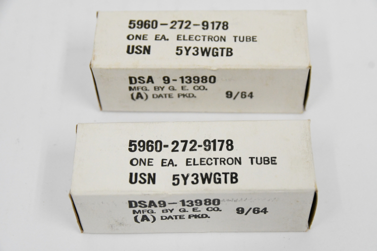  GE General Electric USN-5Y3WGTB 6087 直熱型両波整流管 真空管 2本 箱あり 現状品 Y20767443_画像8