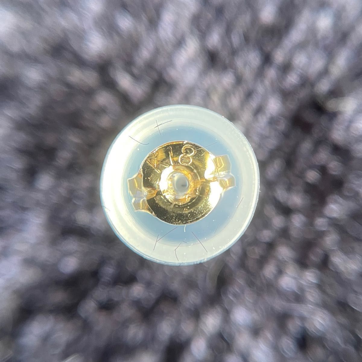 天然ダイヤモンドピアス フープスタイル 計1.00ct K18YG 鑑別付 両耳