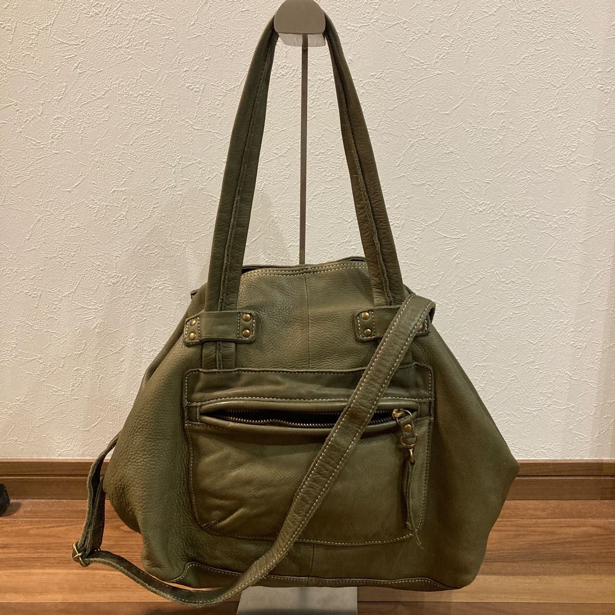 【美品】pas de calais パドカレ 2way ショルダーバッグ レザー