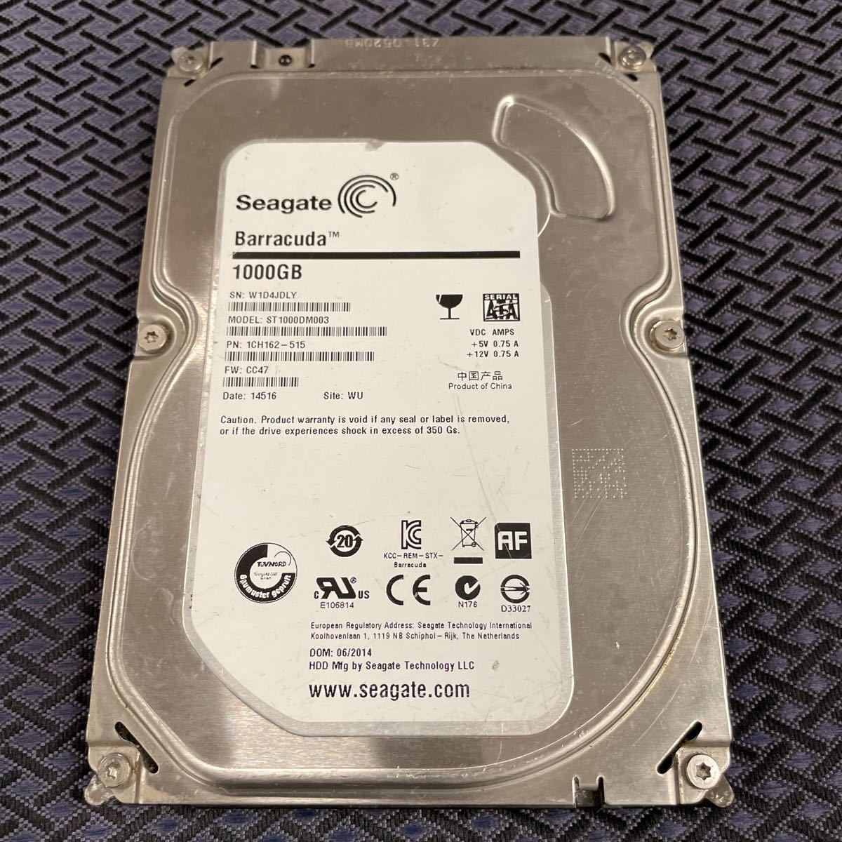 QW1965】Seagate 【使用173回62236時間】1TB【ST1000DM003】062624_画像2