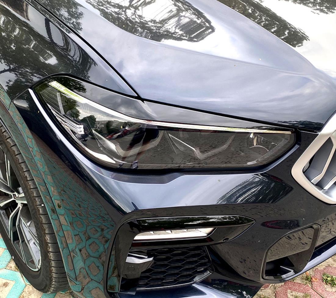 BMW　X5 G05 X6 G06 2019年式以降 車種専用 ABS製　艶出し面　ヘッドライトアイライン　左右セット　送料無料_画像2