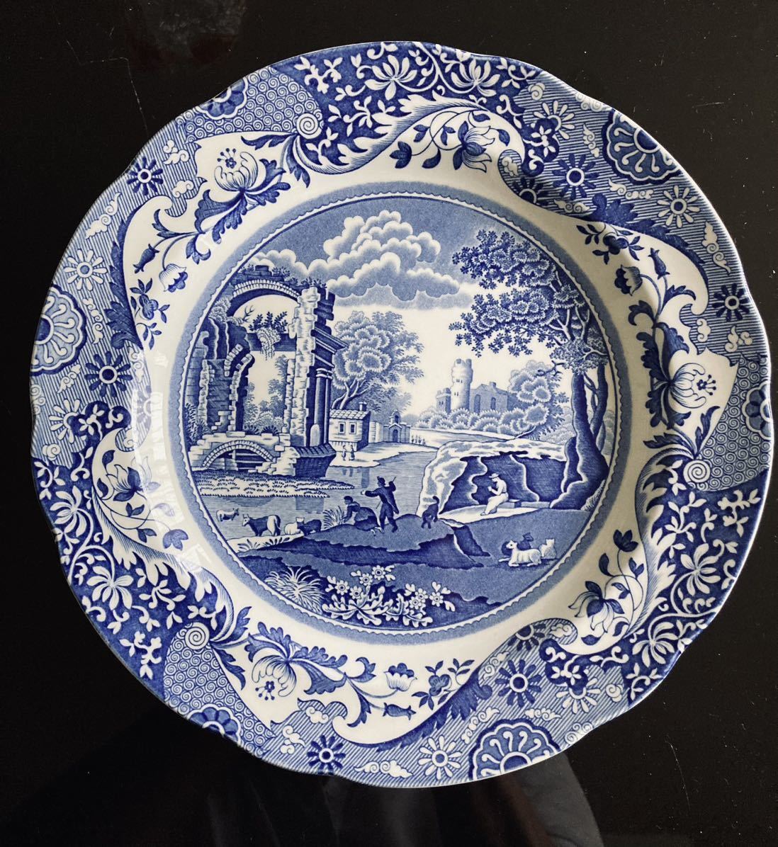 希少◆Spode スポード　ブルーイタリアン　ディナープレート　大皿　英国製_画像1