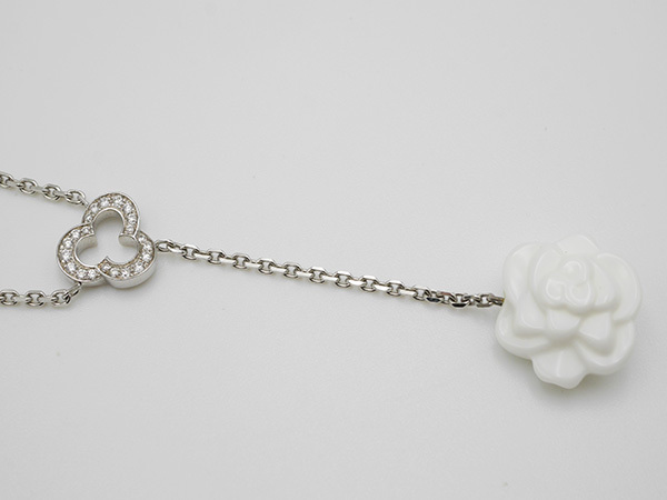 最新作の シャネルCHANEL 良品 約6.45g 750 ネックレス ダイヤ カメリア ネックレス、ペンダント、チョーカー
