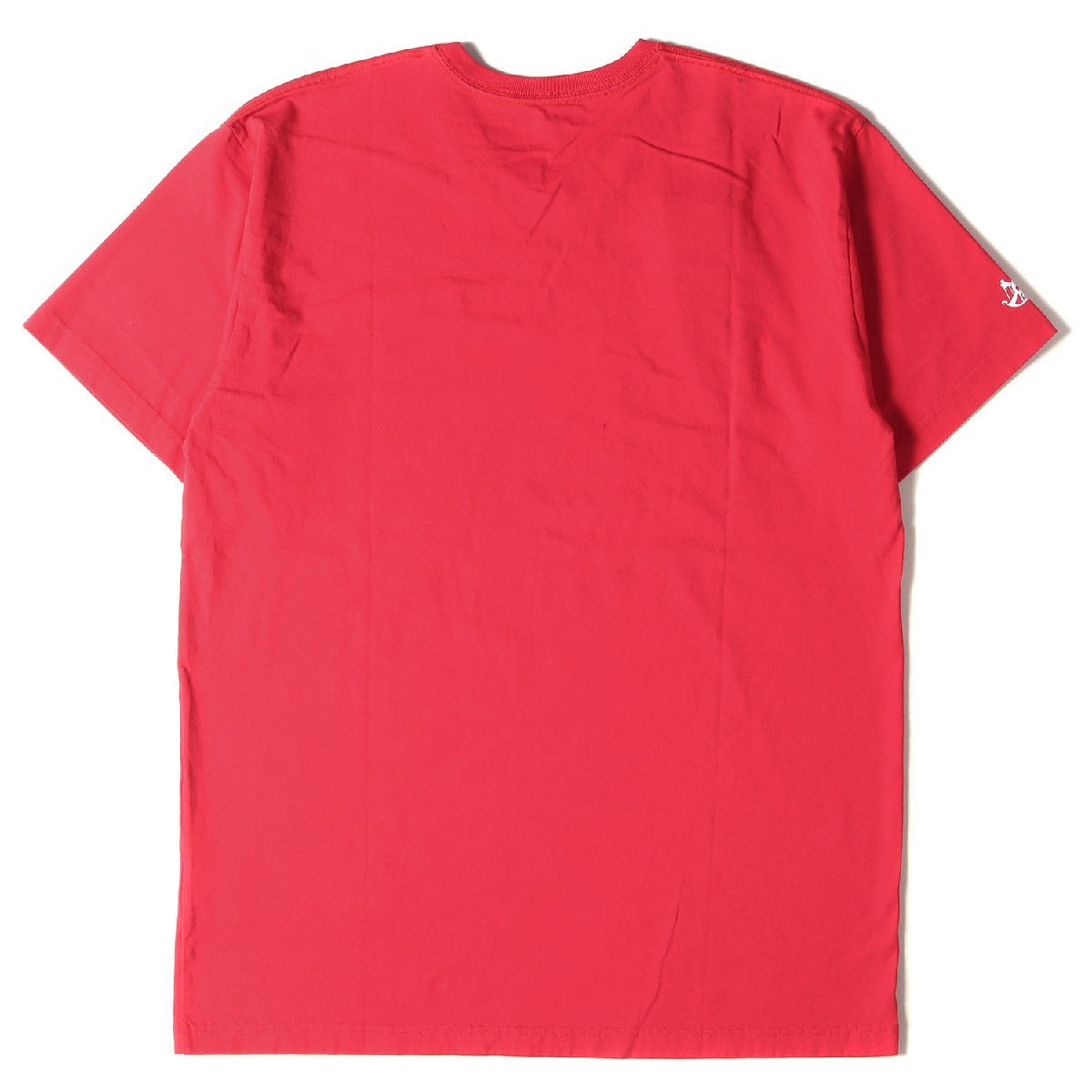 美品 NEIGHBORHOOD ネイバーフッド Tシャツ サイズ:L ブランドロゴ クルーネック レッド 赤 トップス カットソー 半袖 シンプル_画像2