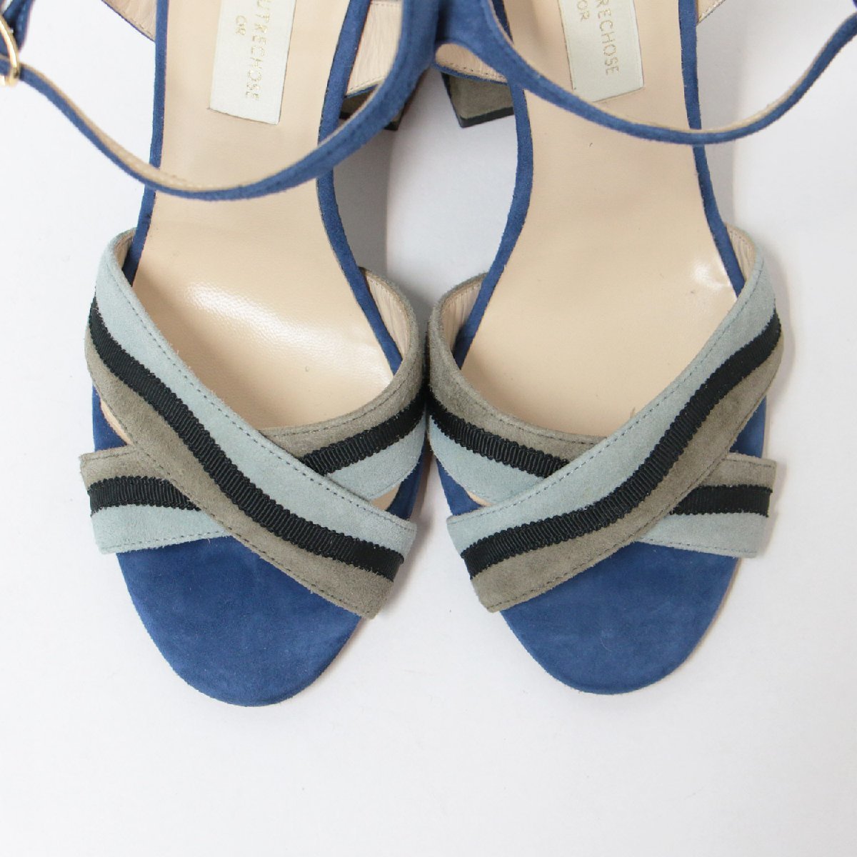 【おすすめ】 ブルー 靴 シューズ サンダル ロートルショーズ CHOSE LAUTRE 美品 38 きれいめ イタリア製 ハイヒール