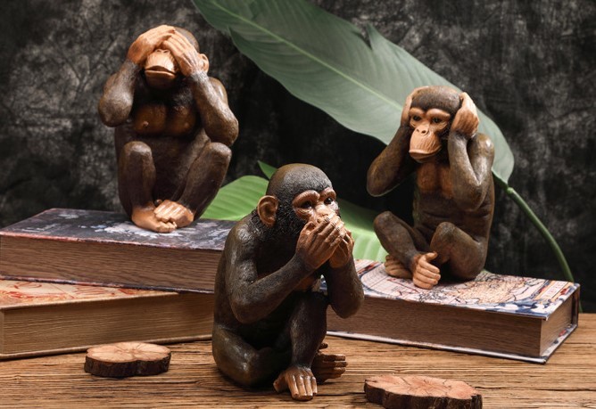 可愛らしい三猿のオブジェ 置物 オーナメント 装飾品 アート おしゃれ かわいい インテリア 雑貨 リビングルーム ダイニングルーム ギフト_画像9