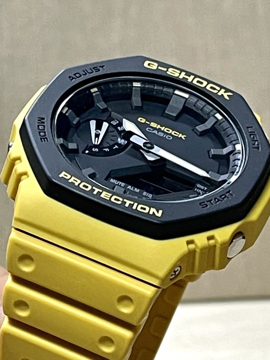 CASIO カシオG-SHOCK GA-2110SU イエロー デジアナ□美品！(G-SHOCK