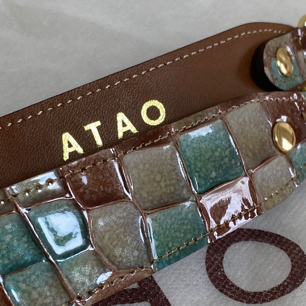 美品】ATAO ショルダーベルト ヴィトロ アドリアエメラルド 美品】ATAO ショルダーベルト ヴィトロ アドリアエメラルド