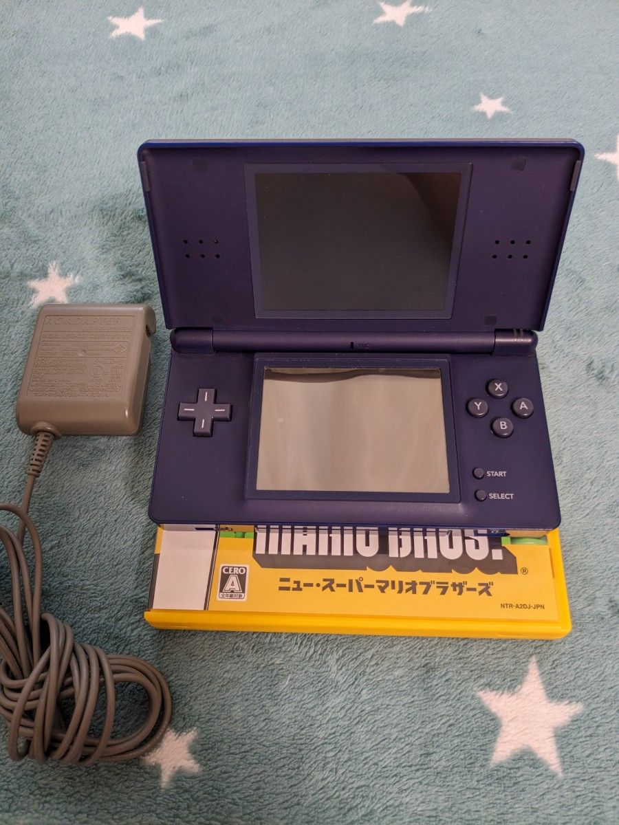 任天堂DS本体　青　充電ケーブル付＋ソフト1本 ニンテンドーDS Lite DS Lite タッチペン Nintendo