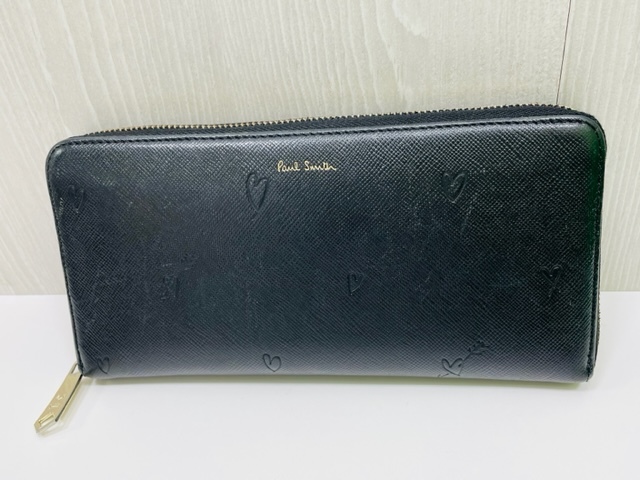 UWA(6715)Paul smith スミシーハート2 ラウンドジップ　長財布　ポールスミス 財布　革　レザー　PWD794 _画像1