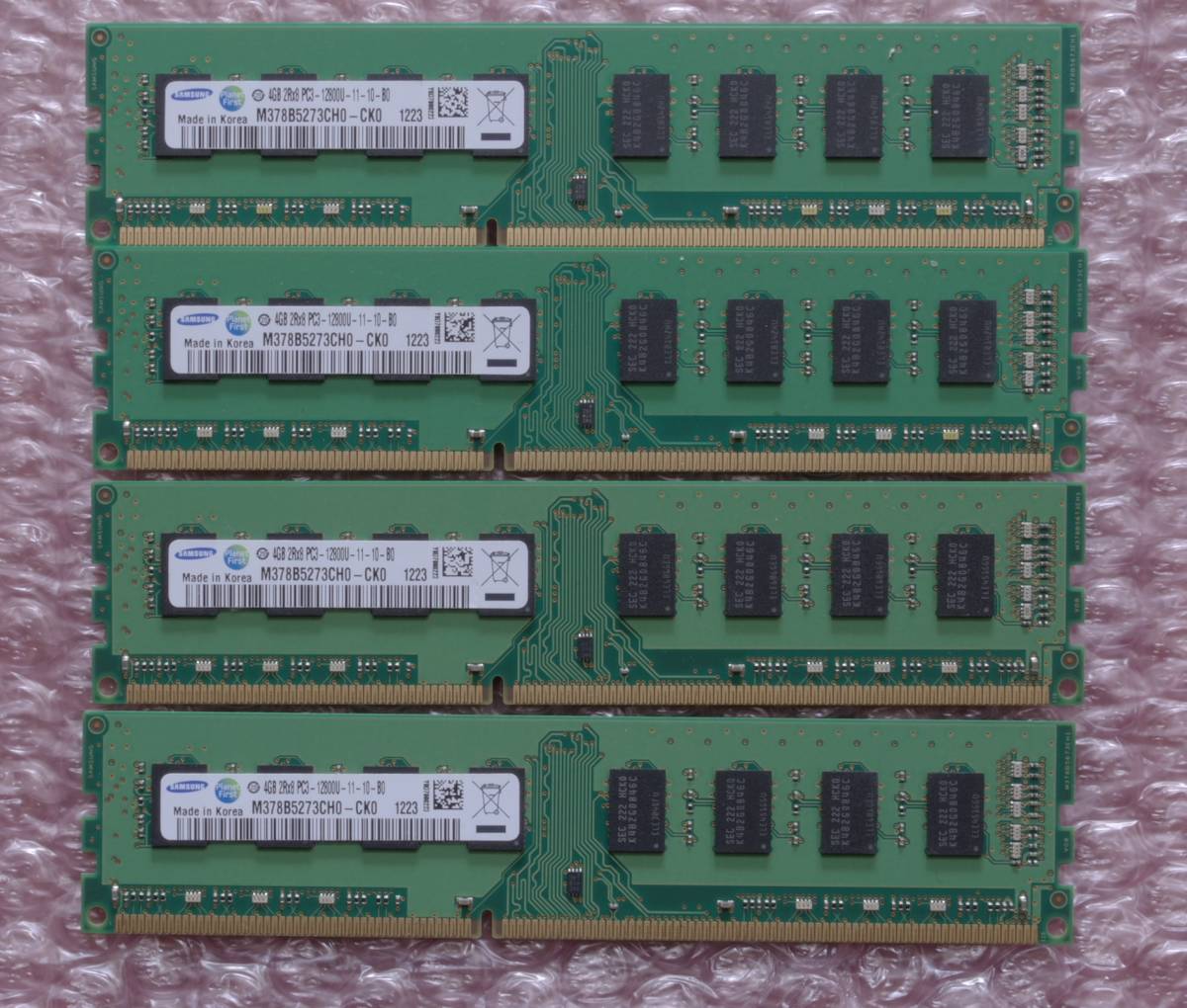 SAMSUNG 4GB 2Rx8 PC3-12800U-11-10-B0 ４枚| JChere雅虎拍卖代购