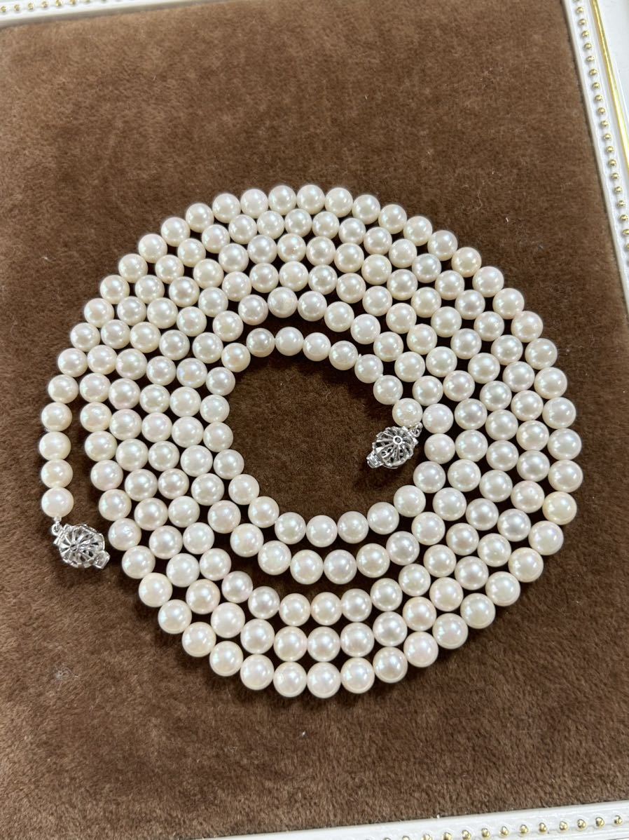 ロングパールネックレス 真珠ネックレス アコヤ 真珠 6-6.5mm ロングパールネックレス 真珠ネックレス アコヤ 真珠 6-6.5mm
